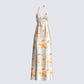 Landon Abstract Print Maxi Dress