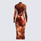 Gwen Renaissance Print Midi Dress
