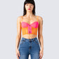 Bonnie Orange Corset Top
