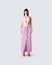 Ingrid Pink Maxi Skirt – FINESSE
