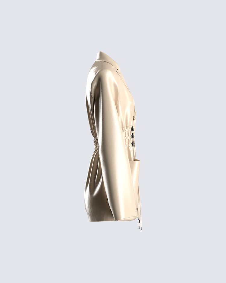 Lillie Vegan Leather Blazer Dress