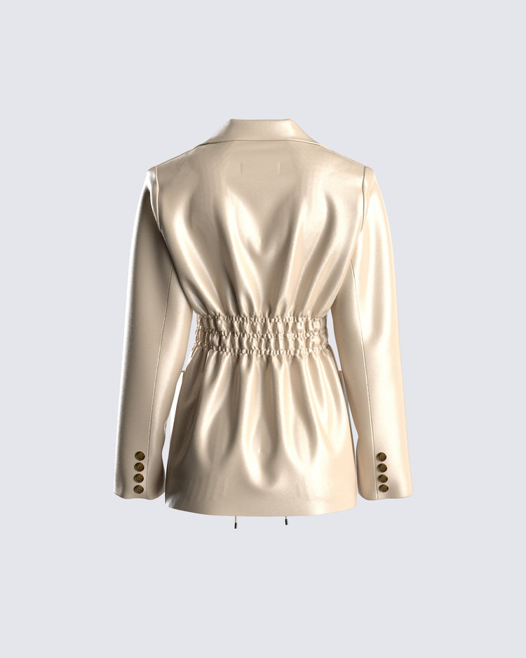 Lillie Vegan Leather Blazer Dress