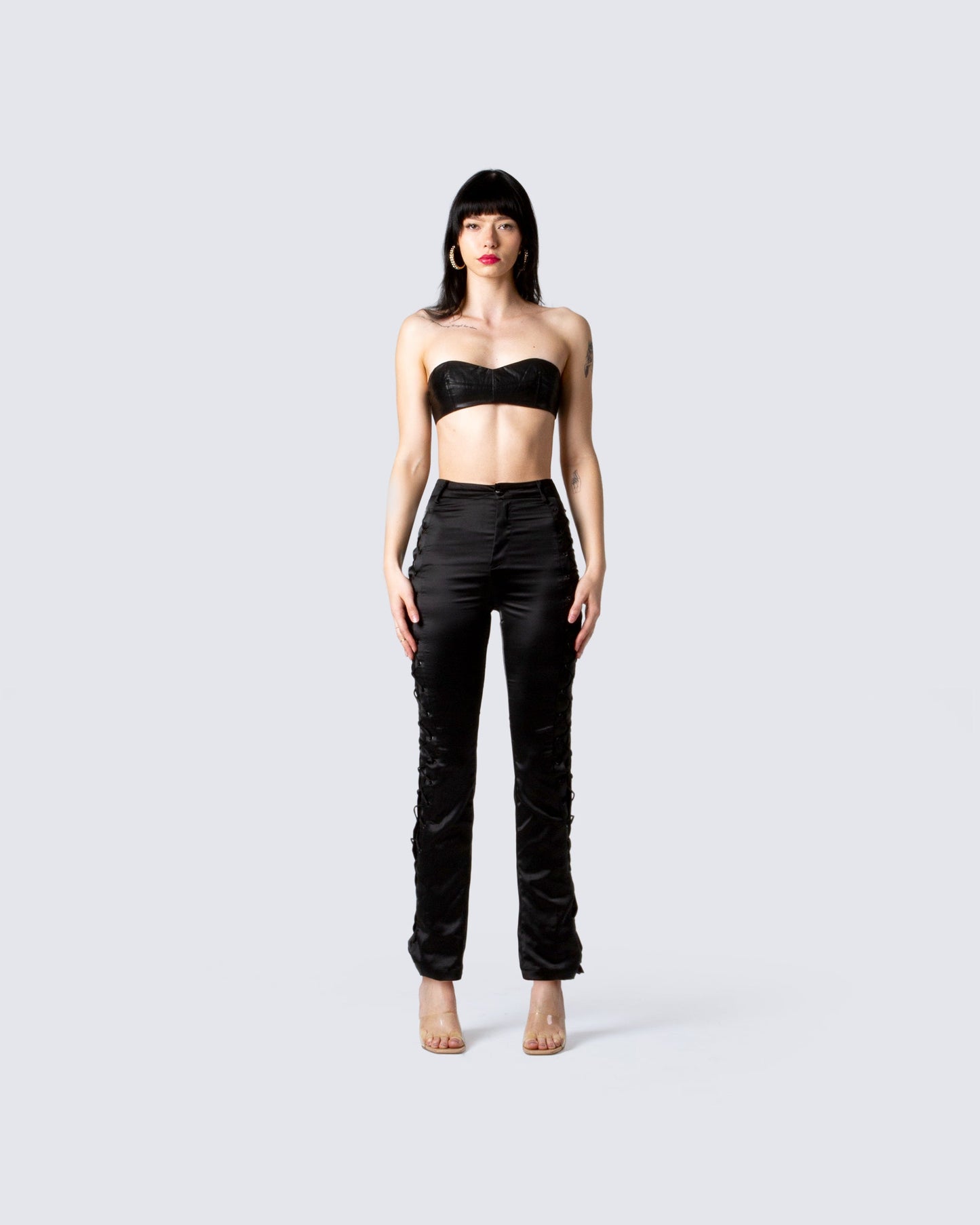 Mischa Black Vegan Leather Top