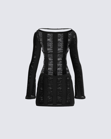 Mindy Black Mini Dress