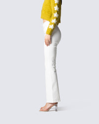 Lyle White V Waist Pant