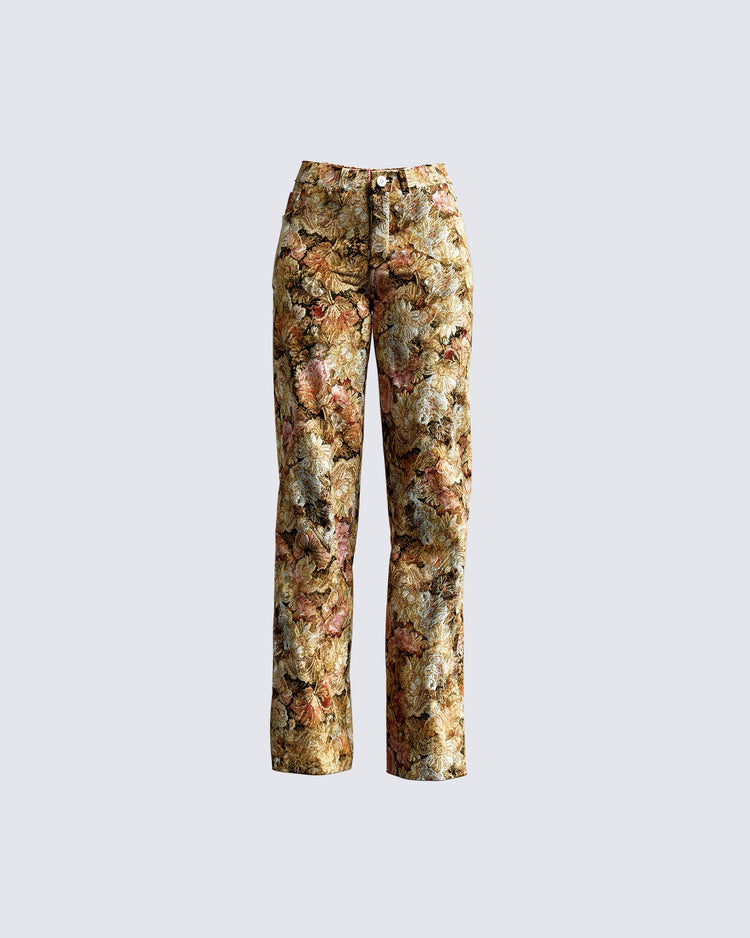Chado Florally Yours Jacquard Pants