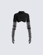 Sora Black Shirt & Gloves