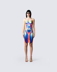 Xavier Body Print Dress