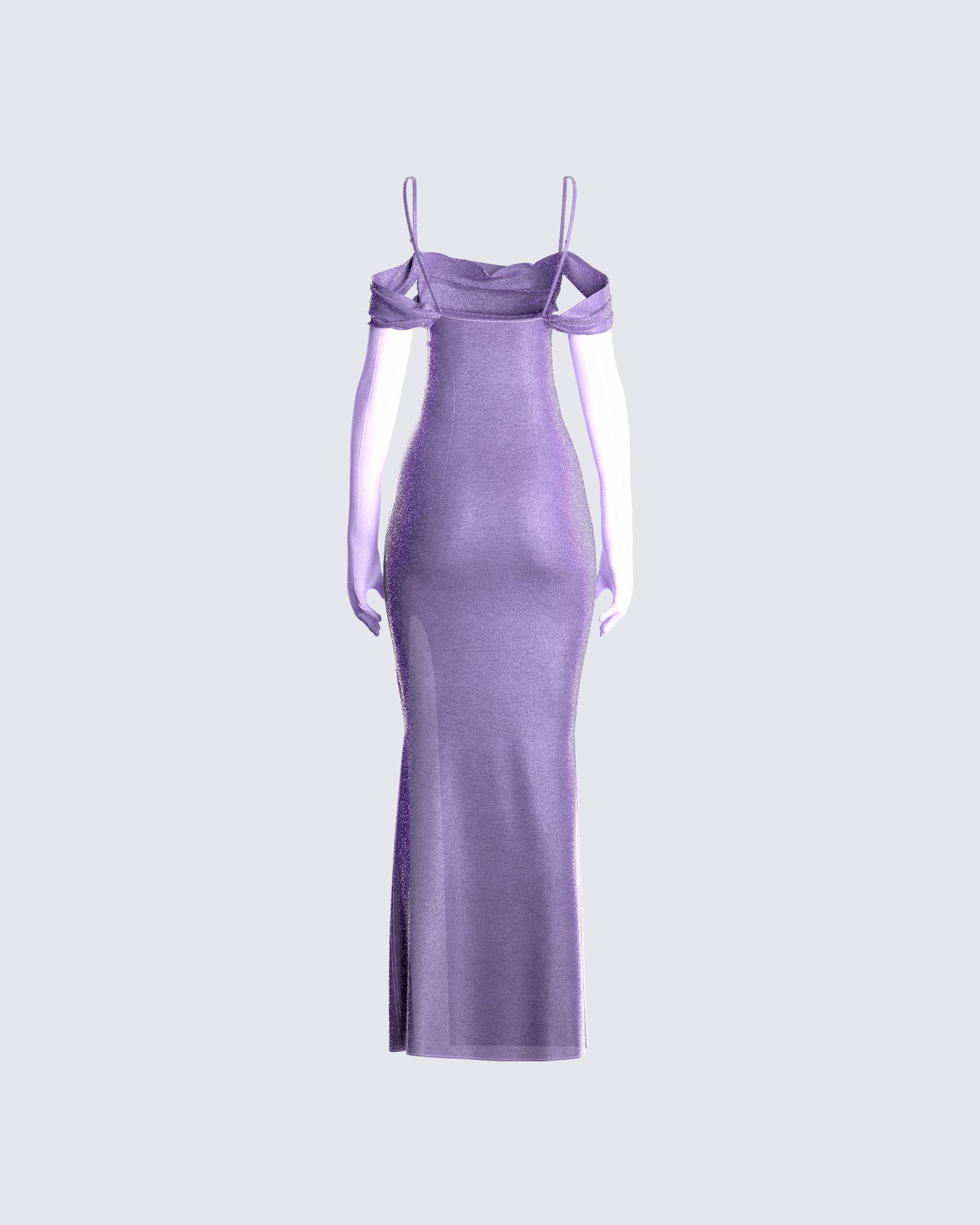 Purple Metallic Maxi Dress Purple Metallic Maxi Dress