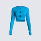 Selina Blue Cut Out Top