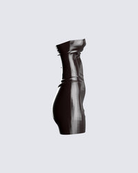 Valerie Brown Vegan Leather Dress