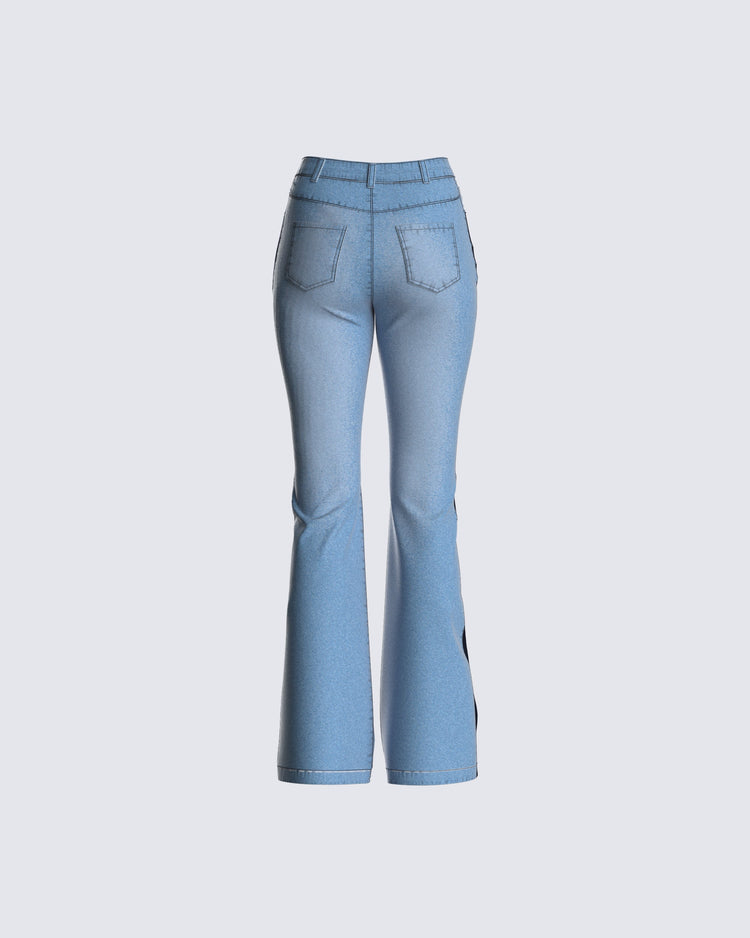 Roman Flared Blue Jeans