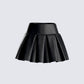 Yasmin Black Vegan Leather Skirt