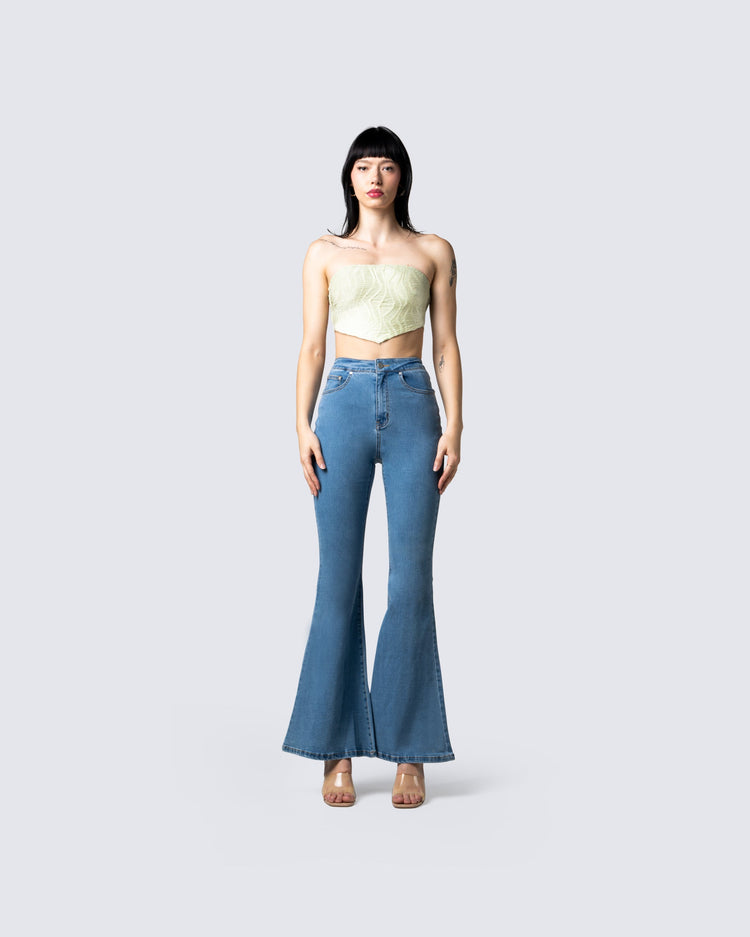 Skyler Green Strapless Top