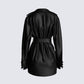 Remi Black Wrap Shirt Dress