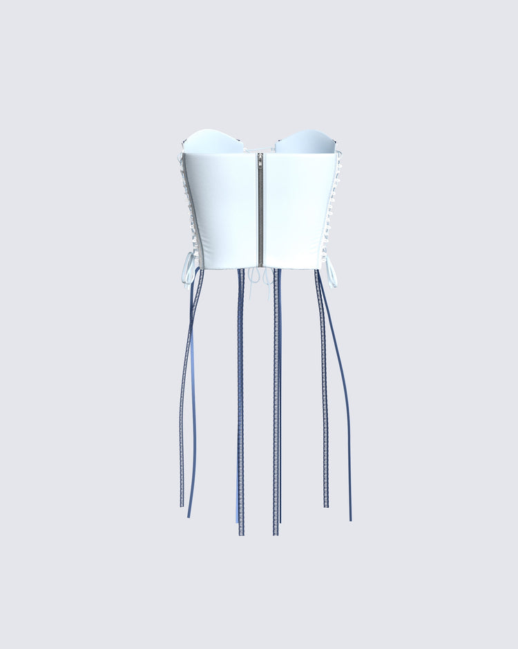 Rory Blue Corset Top