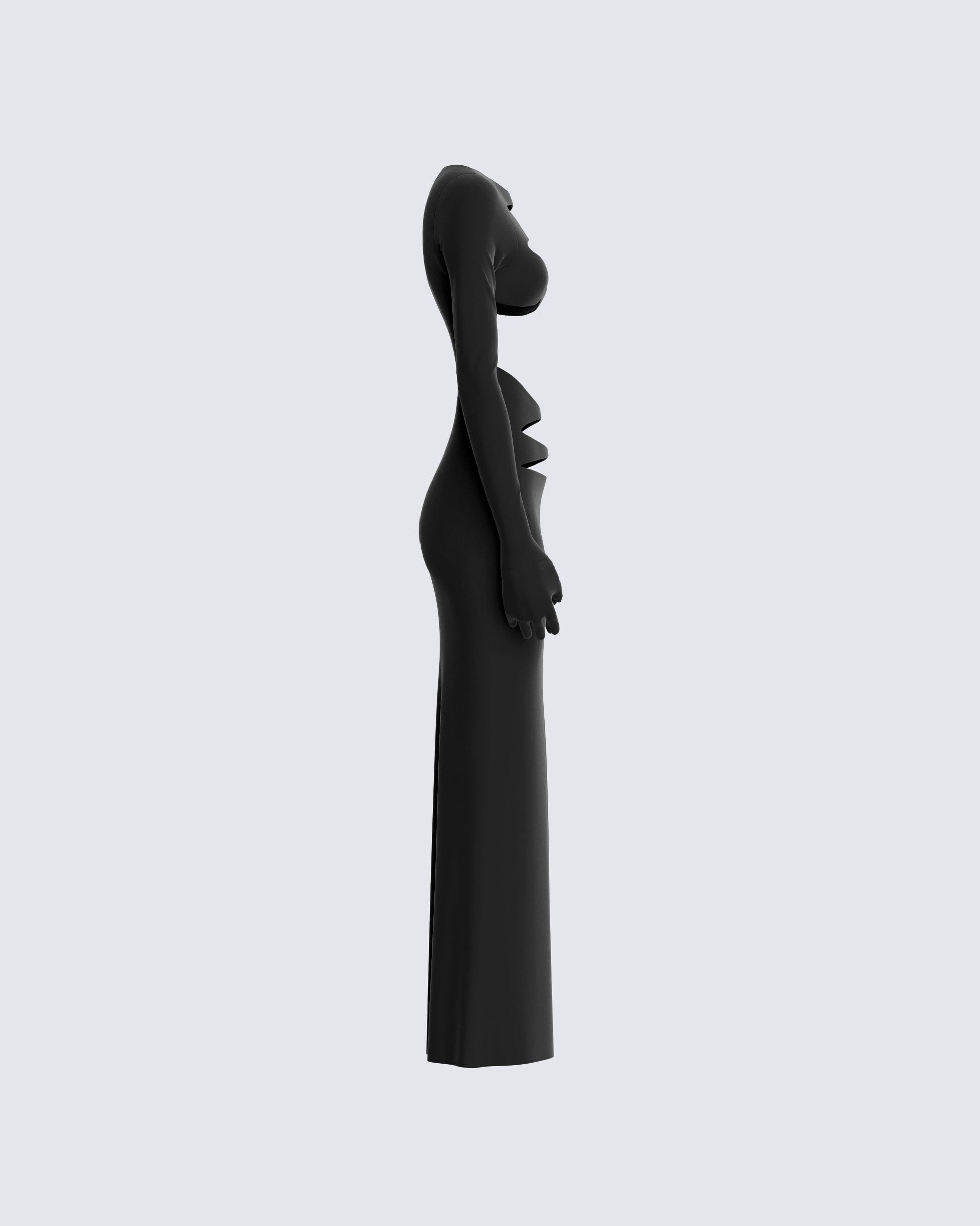 black cut out dress with gloves Vox Black Cut Out Dress & Gloves