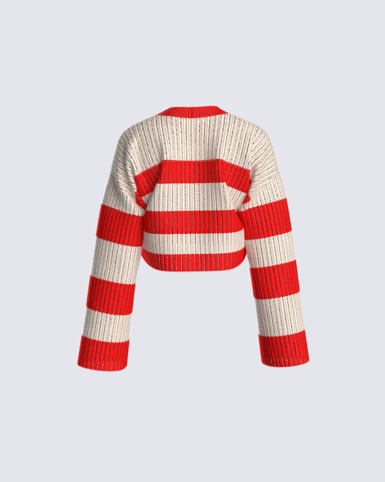 Nikko Stripe Sweater Knit Top