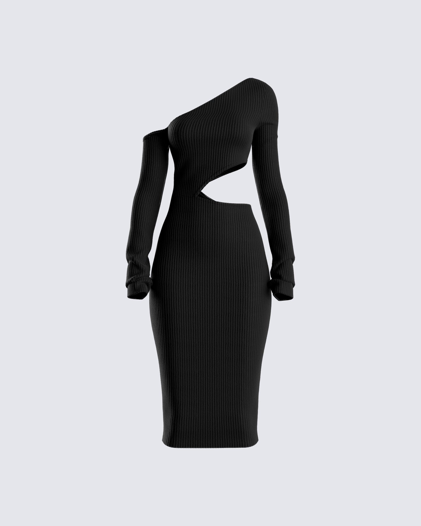 Xander Black Cut Out Midi Dress