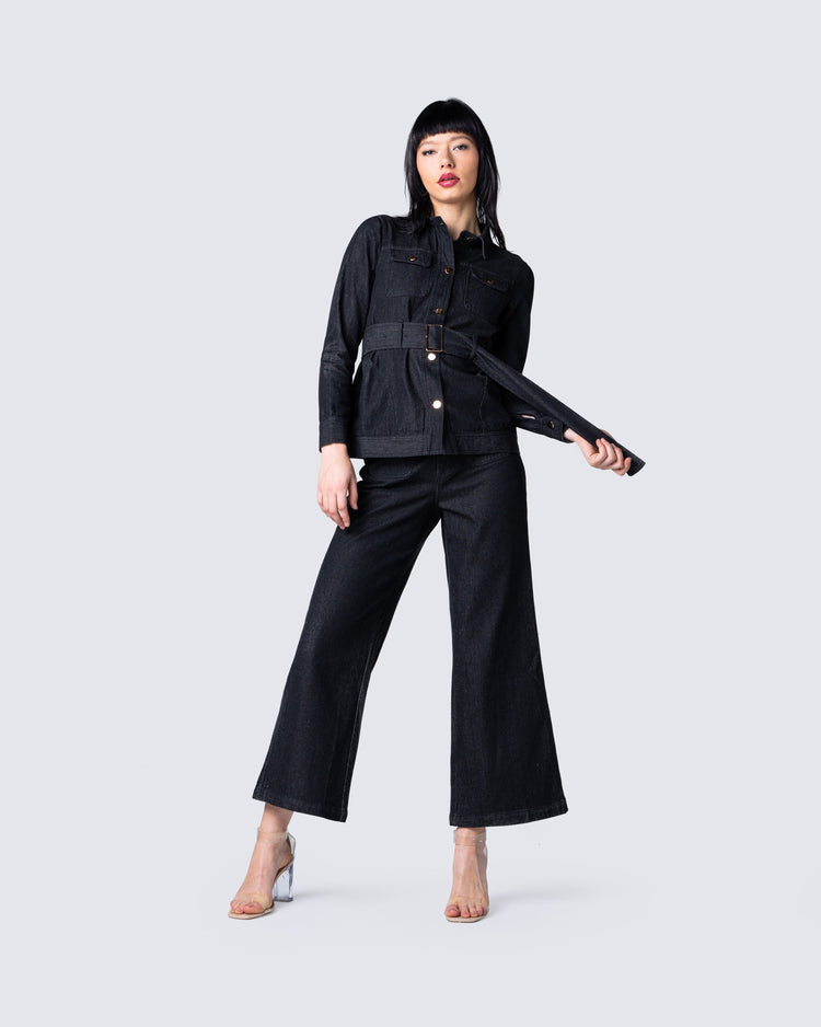 Robin Straight Leg Black Jean