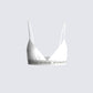 Romy White Logo Bralette
