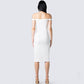 Ophelia White Midi Dress