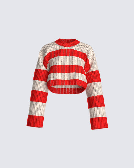 FANOSTUDIOS STRIPED KNIT SWEATER-