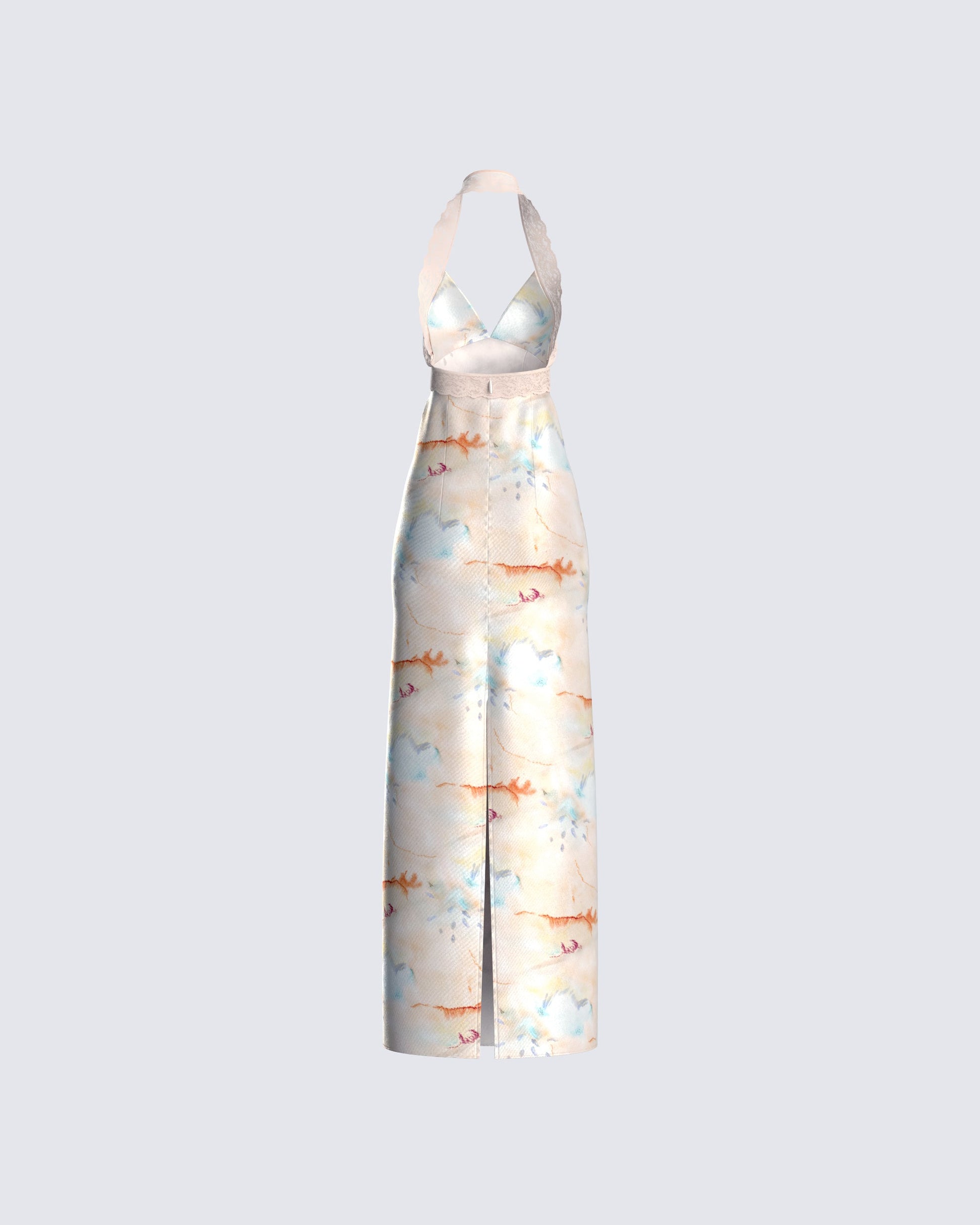 Orange Tie Dye Halter Maxi Dress - Vacation Beach FINESSE Orange Tie Dye Halter Maxi Dress - Vacation Beach FINESSE