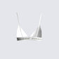 Romy White Logo Bralette