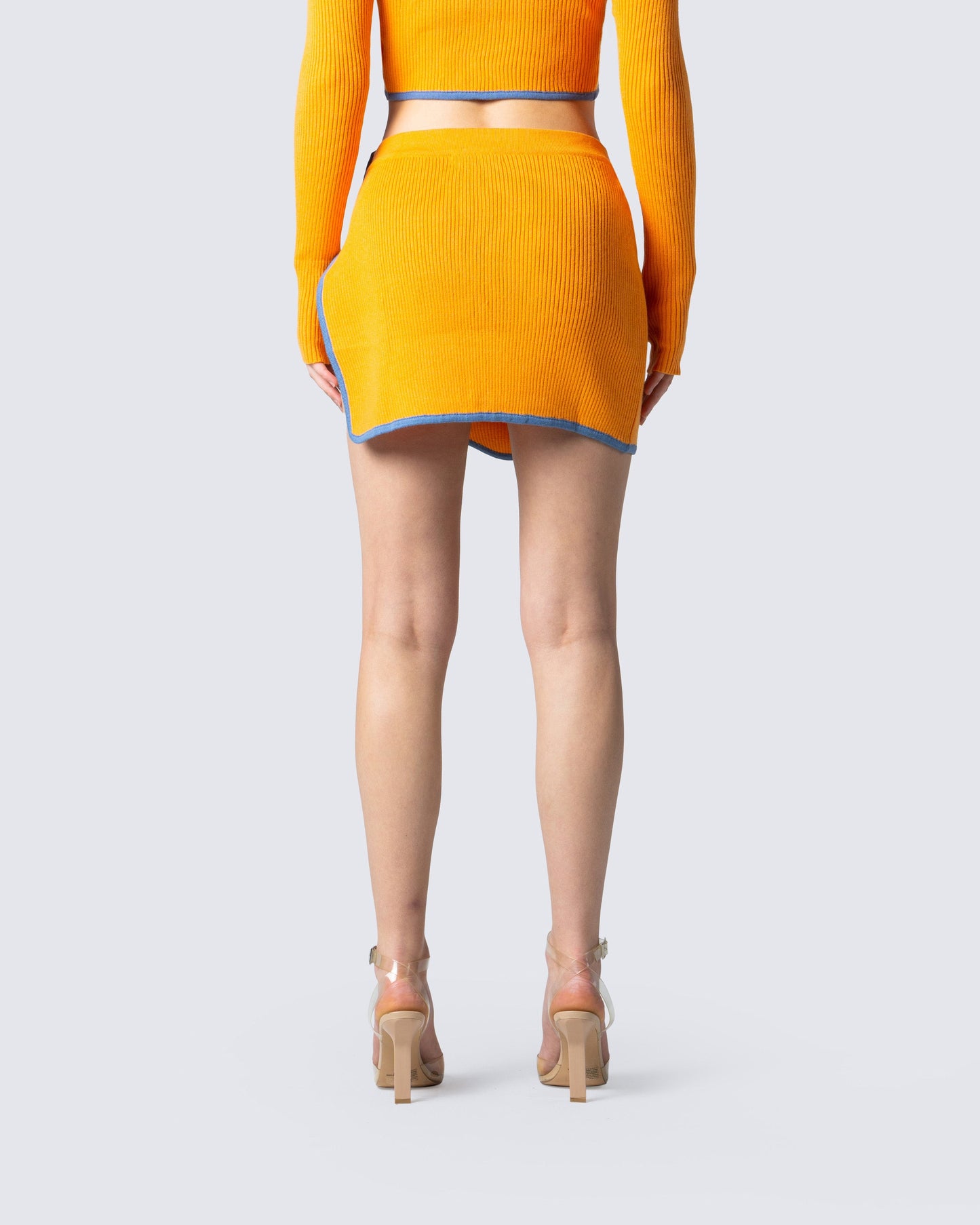 Riley Orange Mini Skirt